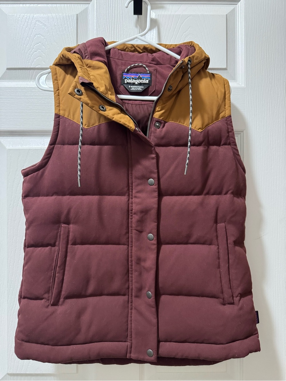Patagonia Women's Jacket - Burgundy with Mustard Lining